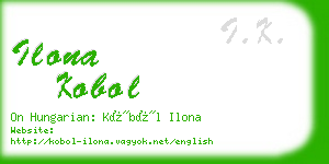 ilona kobol business card